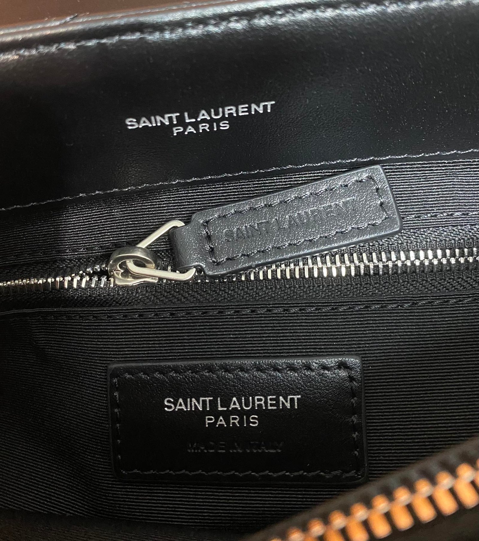 超A貨YSL聖羅蘭包包 loulou中型絎縫皮革手袋 鏈條包Y形挎包 黑色銀