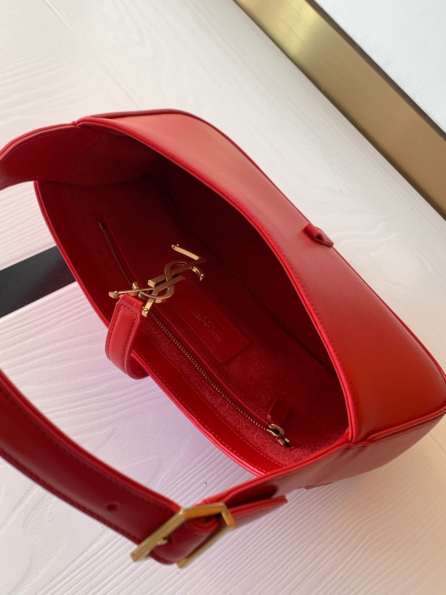 YSL聖羅蘭超A貨復刻包包 le5à7啞光面玫紅hobo Saint Laurent Monogram Hobo手袋