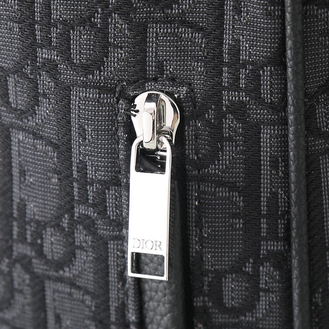 Dior Oblique黑色 高仿精品批發 包包雙肩包黑色提花