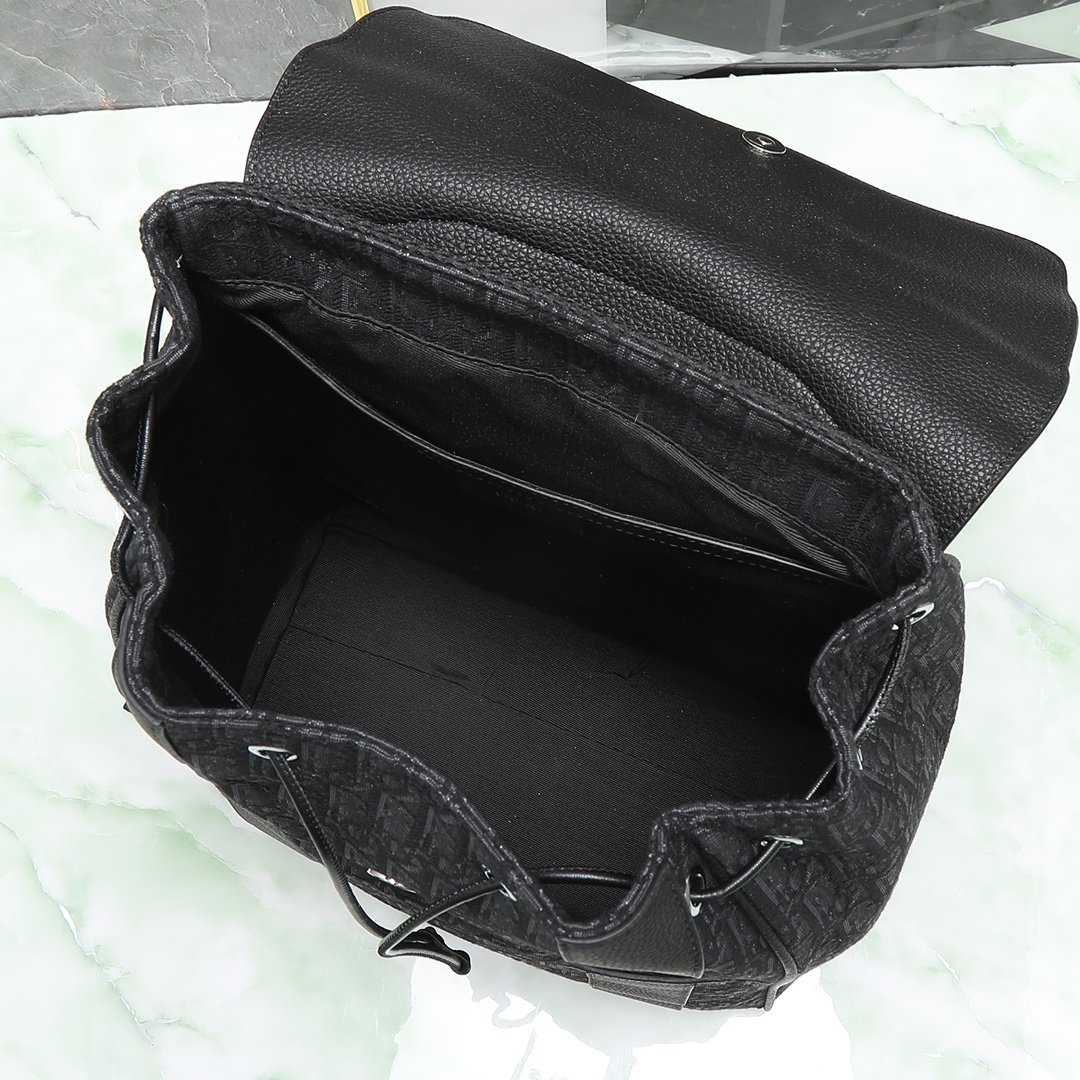 Dior Oblique黑色 高仿精品批發 包包雙肩包黑色提花