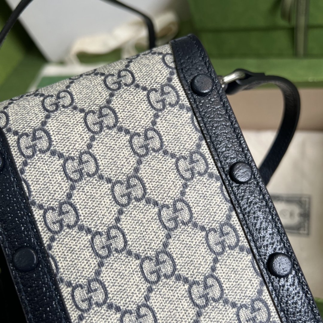 原單Gucci1955系列經典配色Supreme帆布單肩包斜挎包女