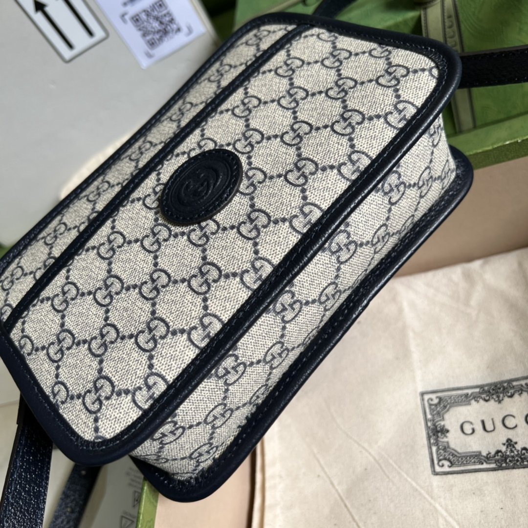 高仿Gucci Supreme帆布女單肩包斜挎包環保材料