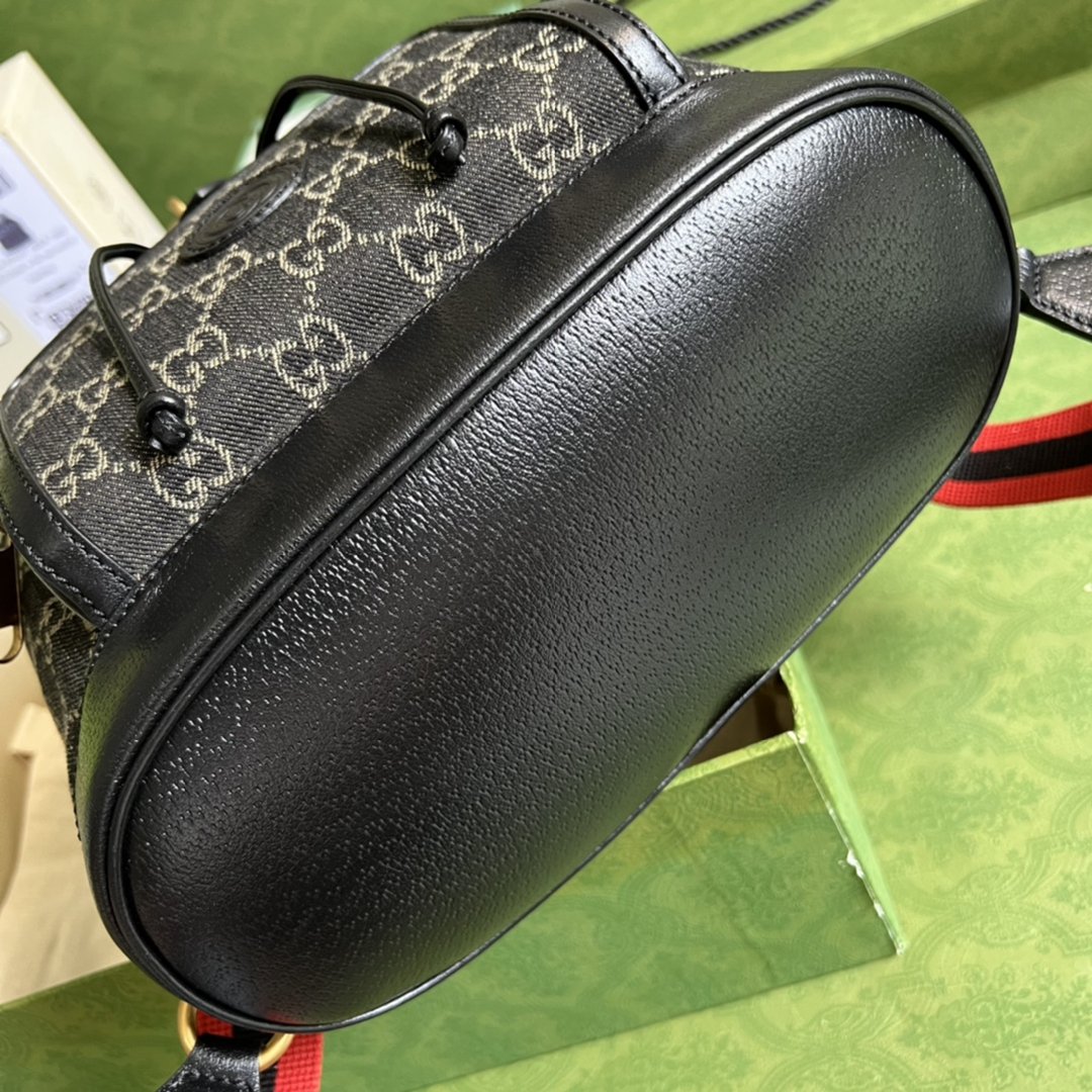 頂級原單Gucci2024新品雙肩包背包高端書包黑色