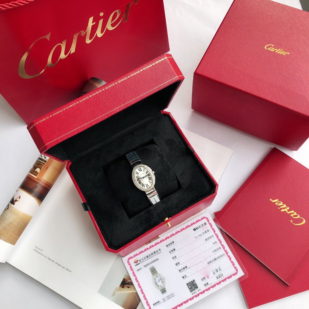 Cartier高端硬貨卡地亞復刻手錶40顆粒真磚石腕錶
