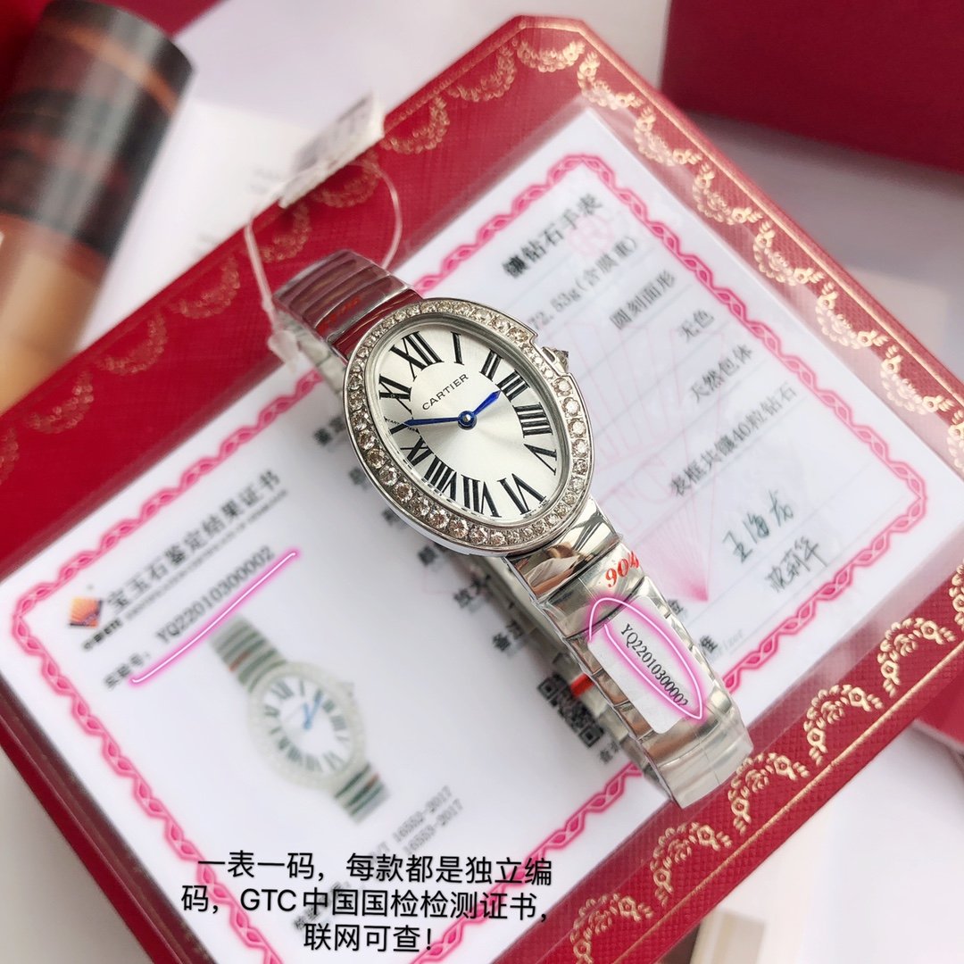 Cartier高端硬貨卡地亞復刻手錶40顆粒真磚石腕錶