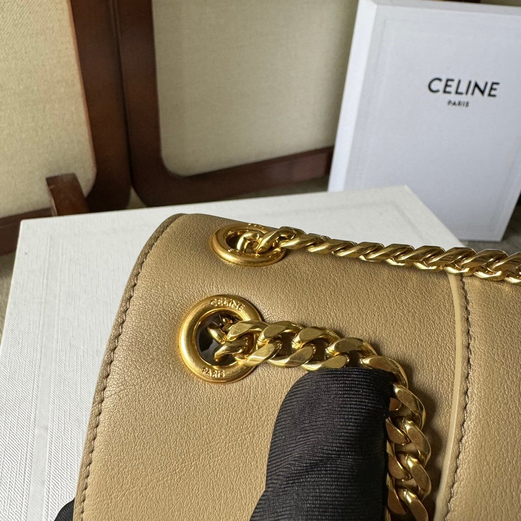 1比1高仿名牌包Celine賽琳 2024新柔軟牛皮革TEEN CELINE VICTOIRE手袋 棕色
