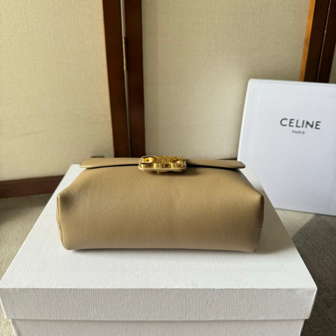 1比1高仿名牌包Celine賽琳 2024新柔軟牛皮革TEEN CELINE VICTOIRE手袋 棕色