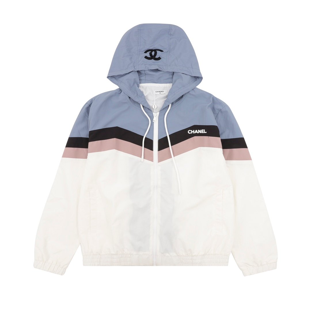 太好看了香奈兒Chanel原單高仿連帽logo外套 專櫃同步