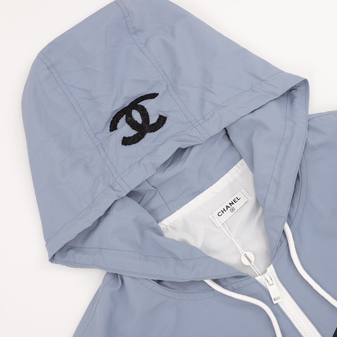 太好看了香奈兒Chanel原單高仿連帽logo外套 專櫃同步