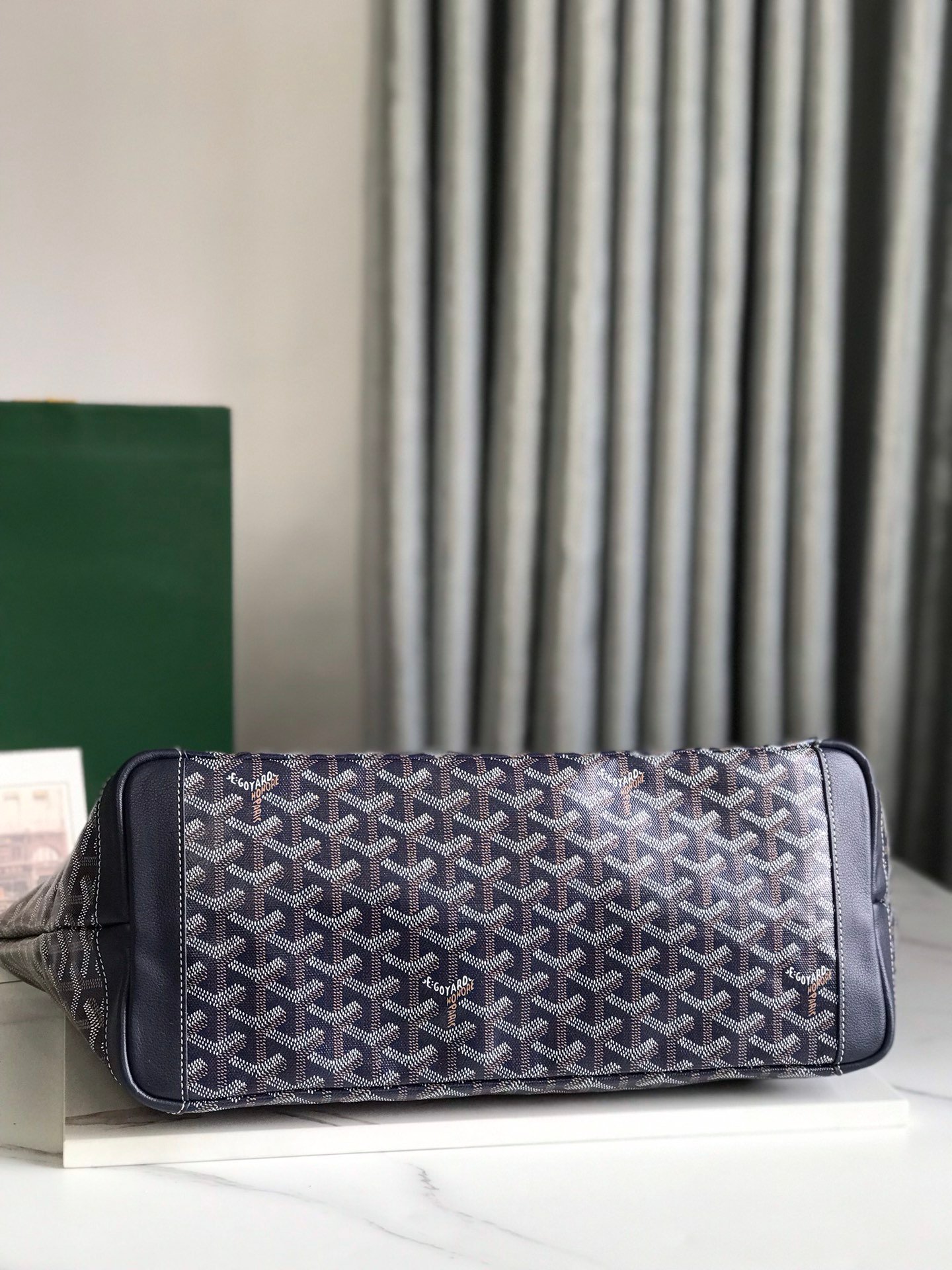 超A貨GOYARD高雅德包 ARTOIS小號包 大號拉鍊購物袋 深藍