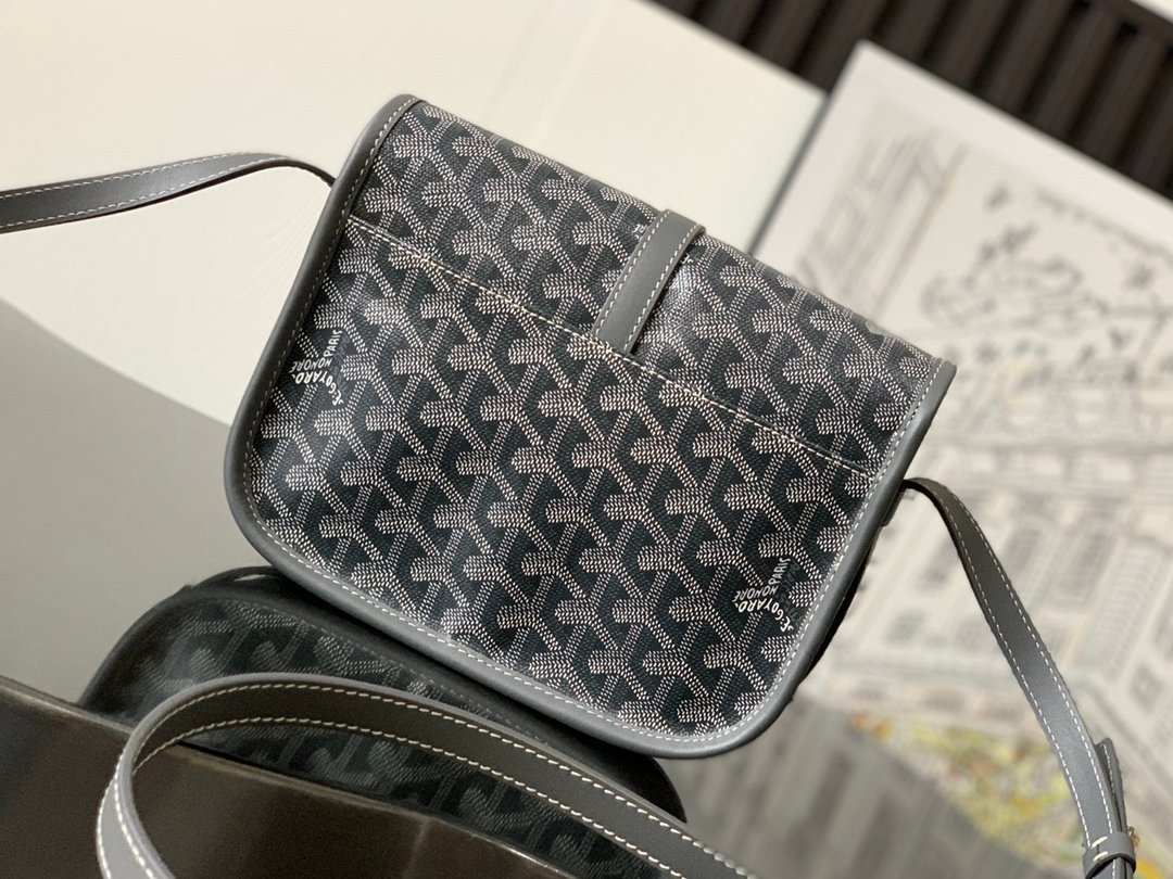 一比一複刻GOYARD高雅德包包 BELVEDERE 小號包單肩包 灰色