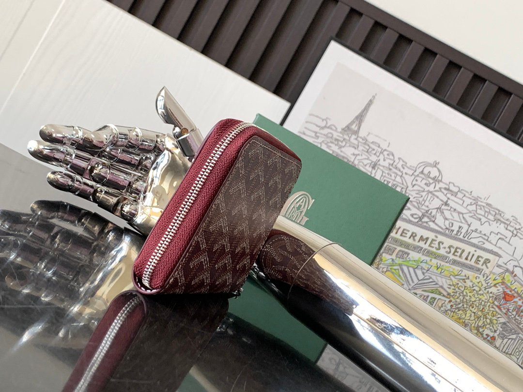 原單複刻GOYARD高雅德錢包 MATIGNON MINI 零錢包 酒紅