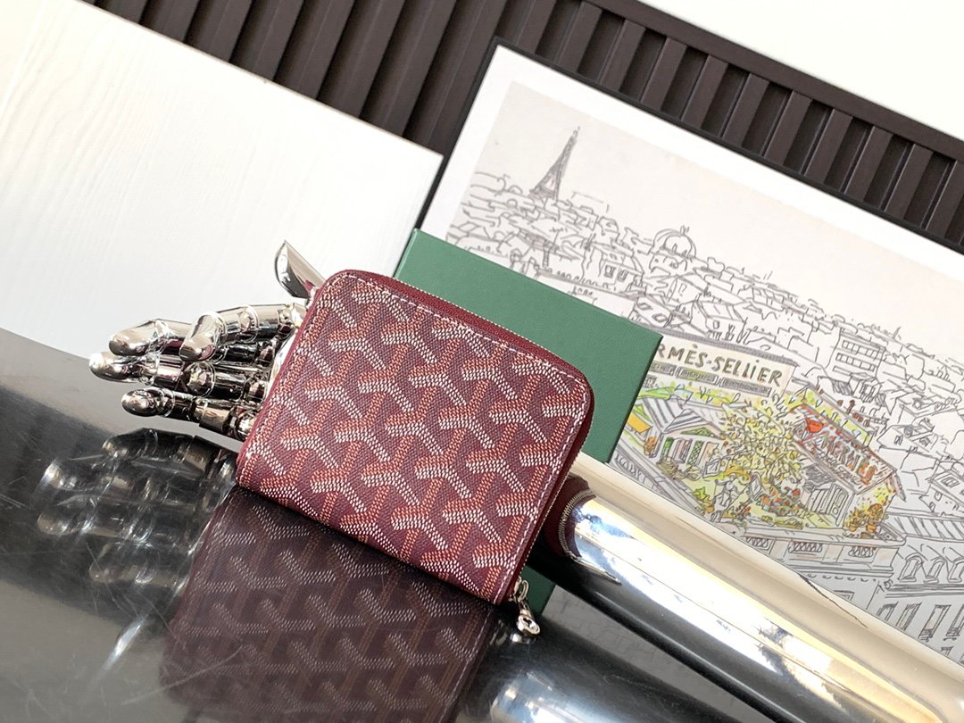 原單複刻GOYARD高雅德錢包 MATIGNON MINI 零錢包 酒紅