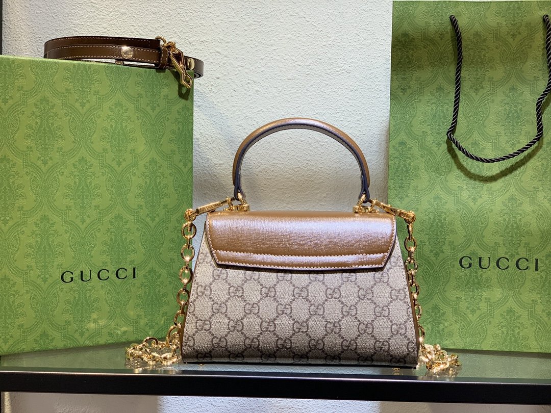 mini系列Gucci高仿包包手提包 白色