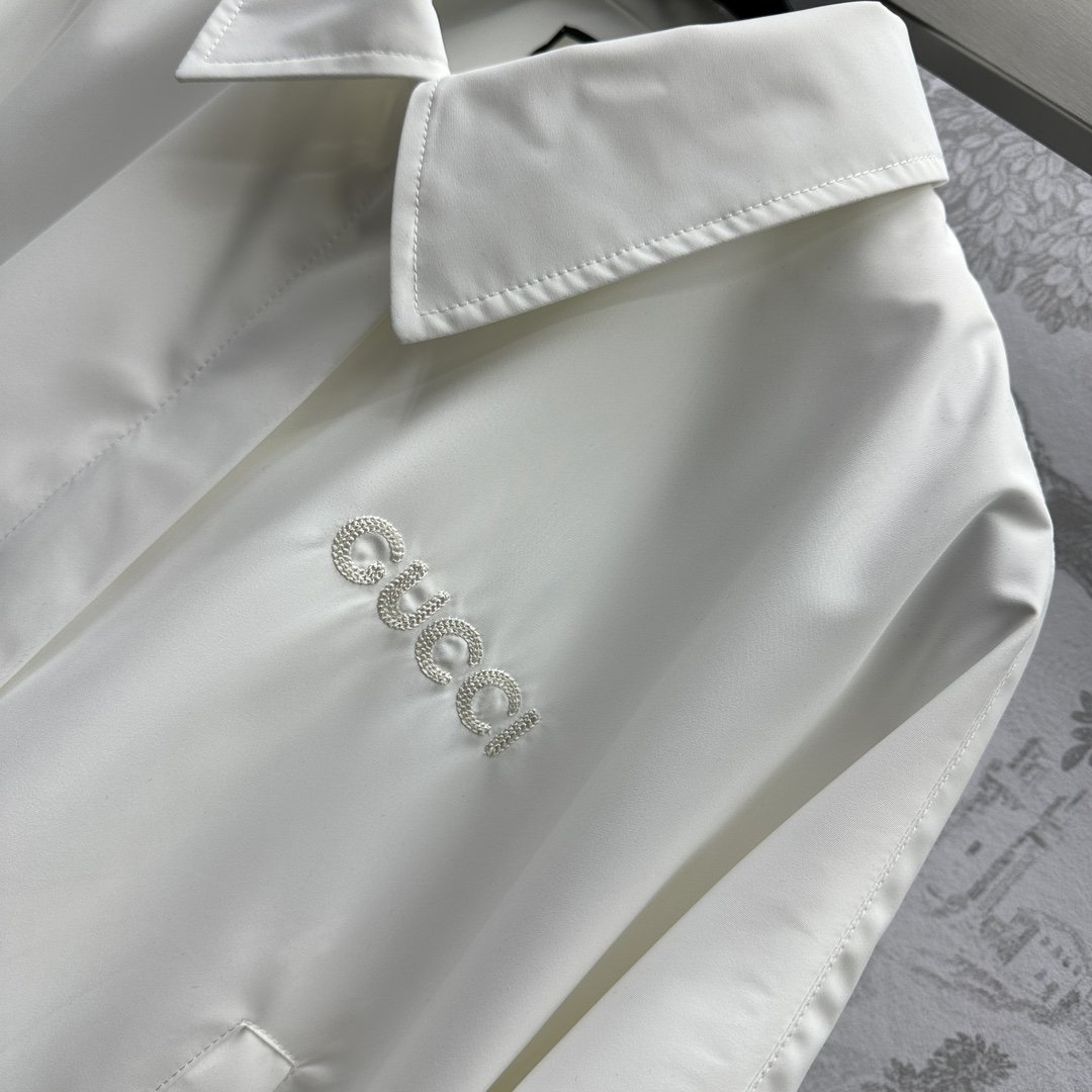 Gucci頂級一比一衣服刺繡外套白色