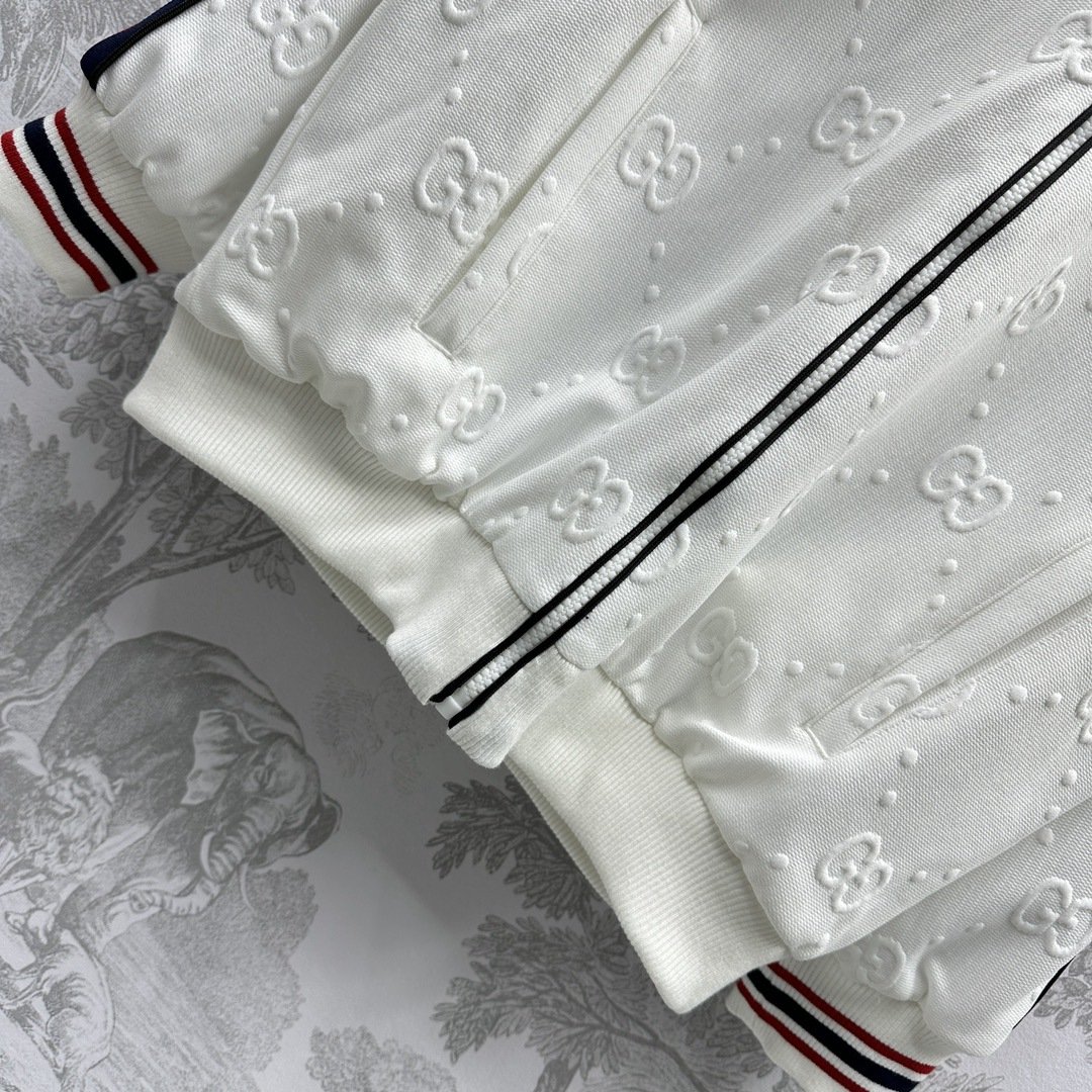 2024新品Gucci提花夾克套裝頂級高仿衣服