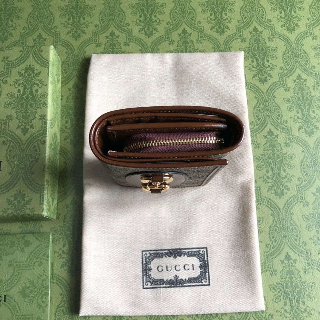 Supreme頂級帆布製作2024A貨古馳Gucci錢包零錢包 621891