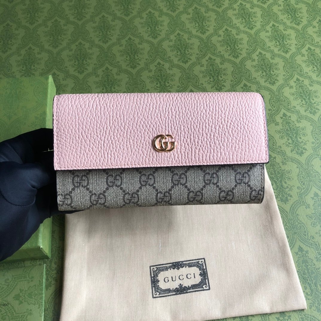 可愛的粉色 新款Ophidia系列 GucciA貨長款錢包