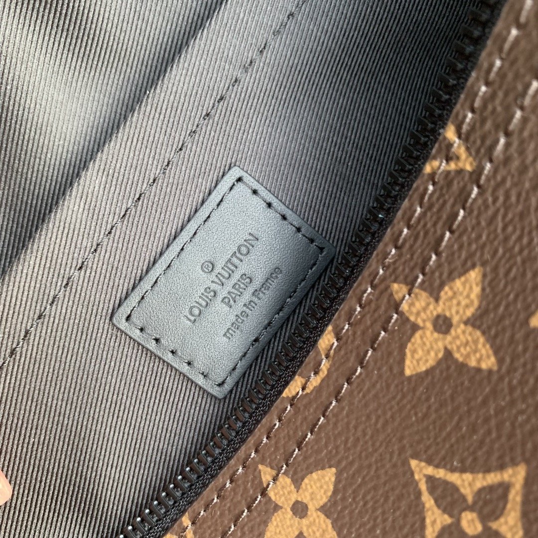 一比一復刻 LV Monogram Macassar 帆布 圓筒單肩包 斜挎包 男女可用