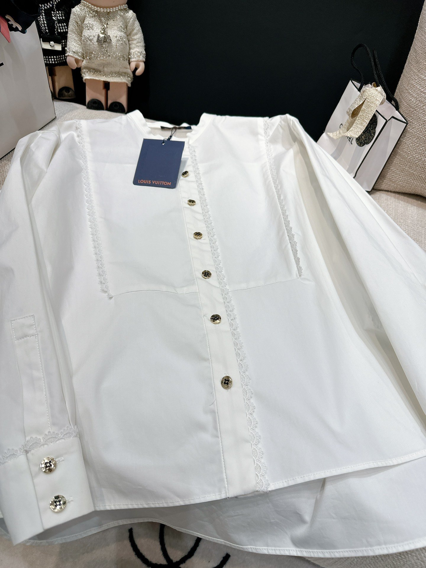 高端復刻A貨LV服裝長袖襯衣女款
