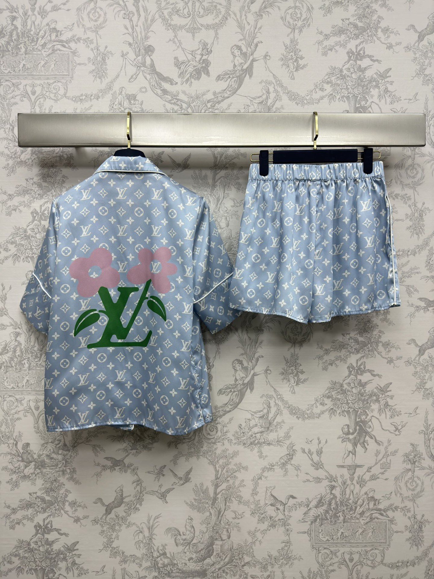 頂級高仿奢侈品LV原單睡衣套裝居家服