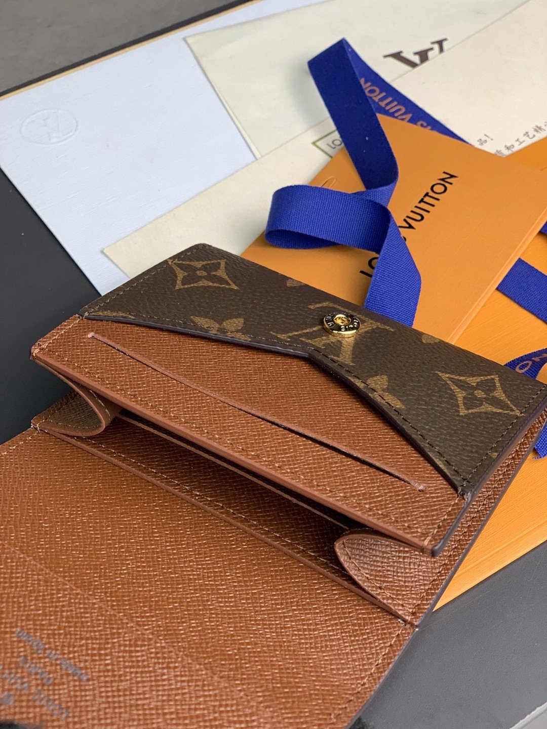 M63801老花LV頂級高仿ENVELOPPE CARTE DE VISITE 名片夾 零錢包