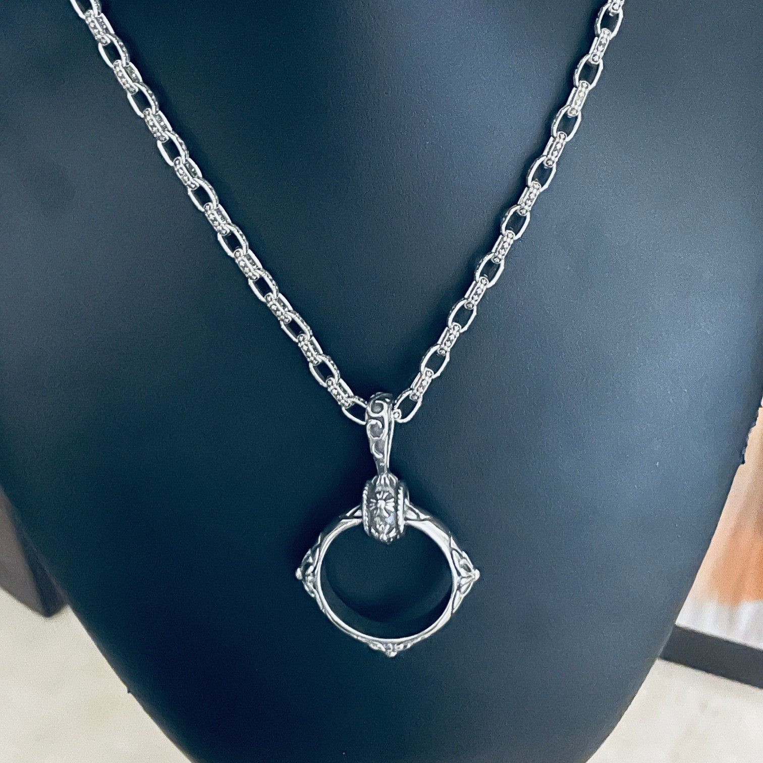 高仿Chrome Hearts克羅心SBT全十字架圖騰戒指吊墜+Paper Chain經典5MM字母項鍊