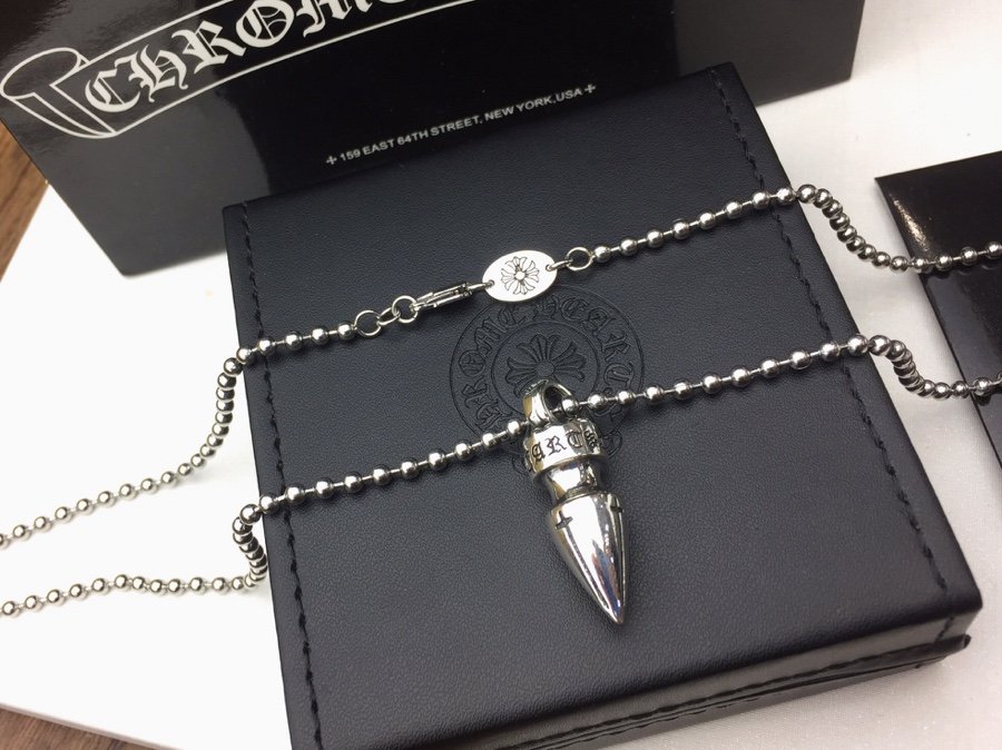 複刻一比一Chrome Hearts克羅心飾品 子彈頭吊墜項鍊