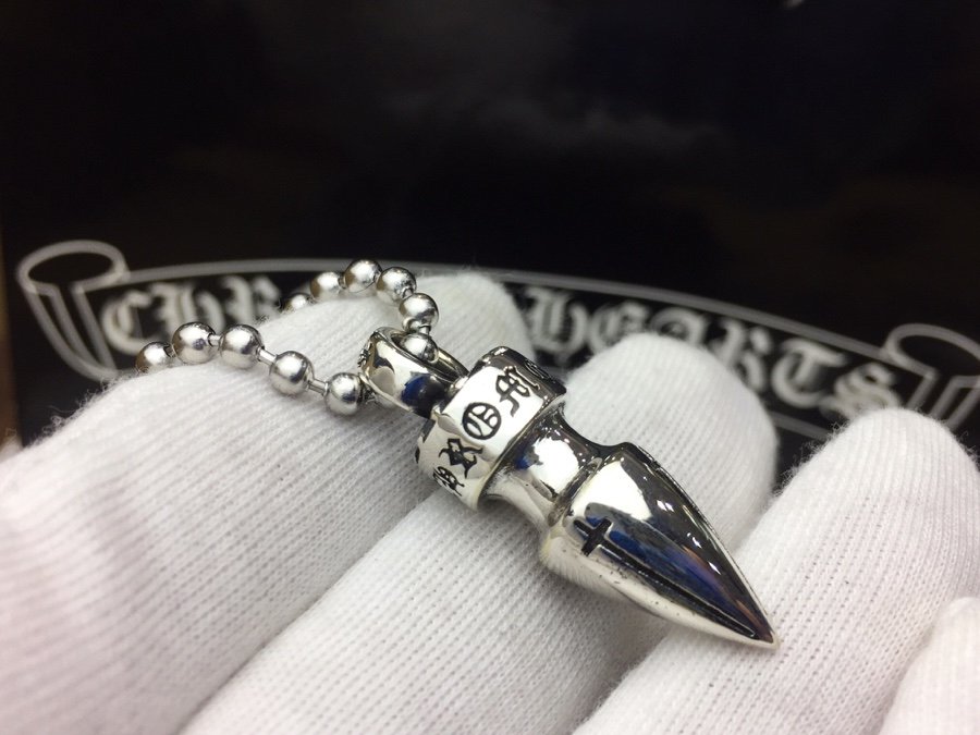 複刻一比一Chrome Hearts克羅心飾品 子彈頭吊墜項鍊