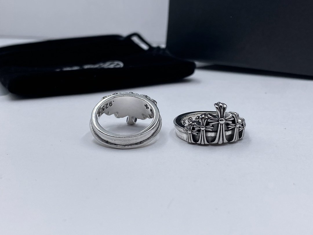 一比一複刻Chrome Hearts克羅心飾品 墓碑十字架戒指