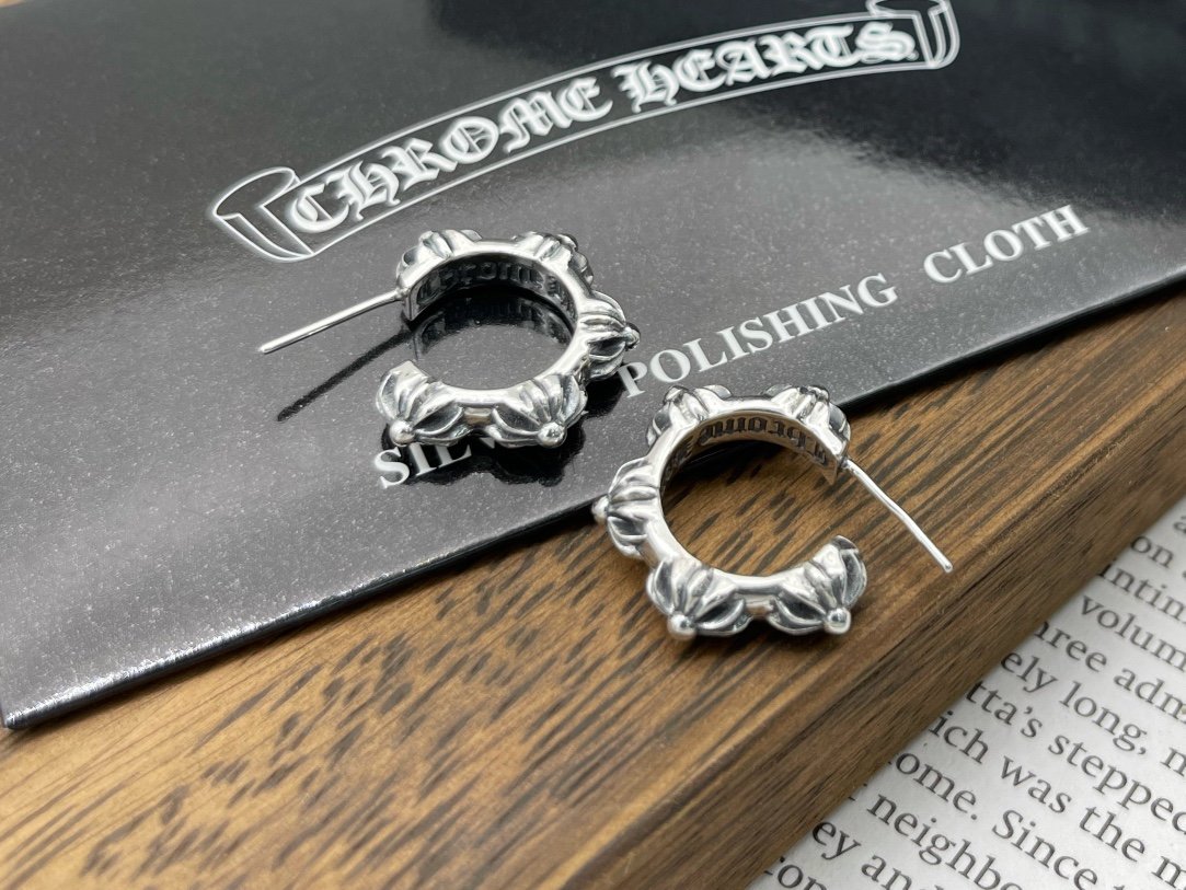 複刻超A貨Chrome Hearts克羅心飾品 SBT十字Cross Hoop耳釘耳環