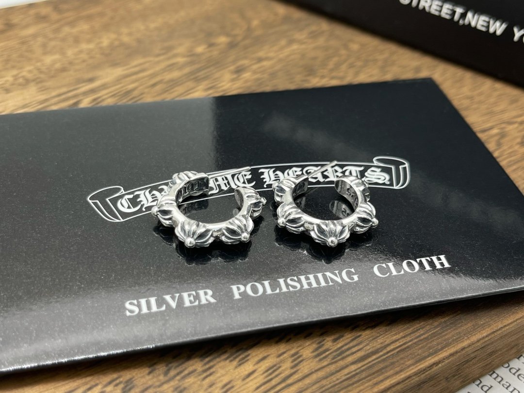 複刻超A貨Chrome Hearts克羅心飾品 SBT十字Cross Hoop耳釘耳環
