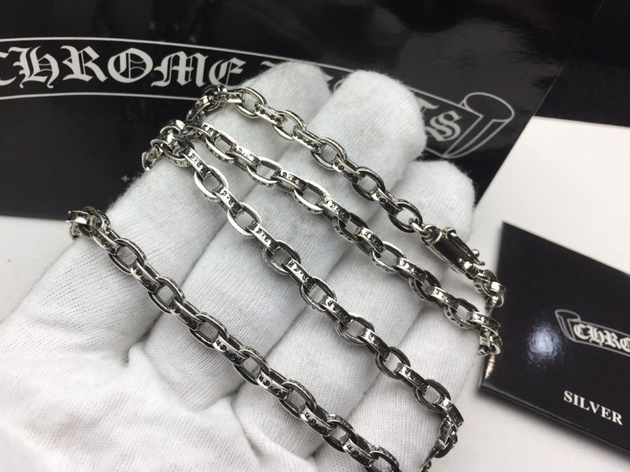 一比一複刻Chrome Hearts克羅心飾品 Paper Chain 經典5MM字母鏈