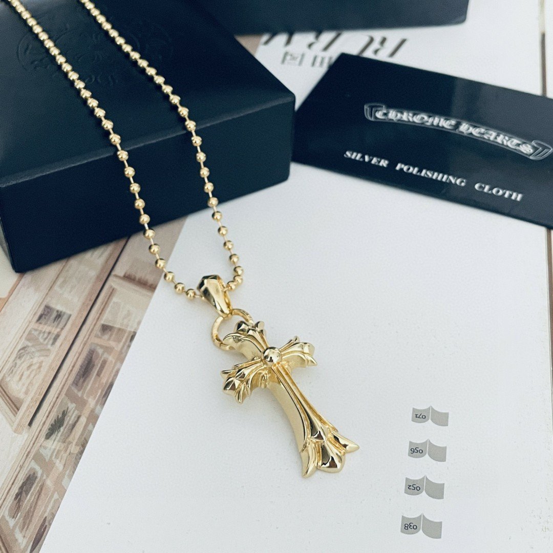 複刻Chrome Hearts克羅心飾品 雙層十字架吊墜項鍊