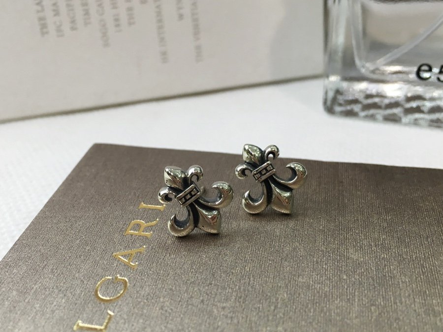 原單1比1Chrome Hearts克羅心飾品 大號童軍花耳釘耳環