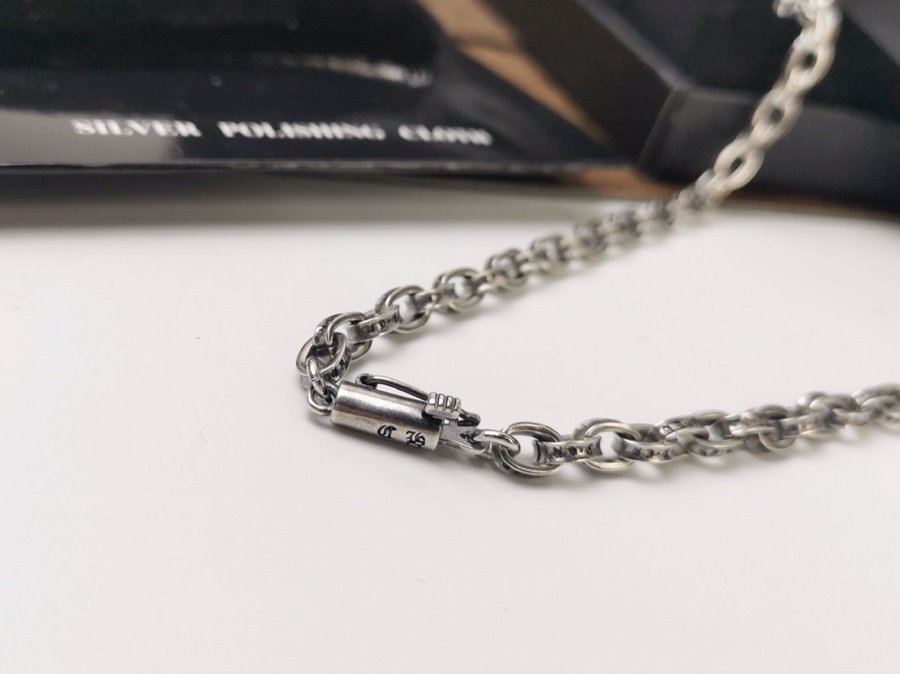 複刻Chrome Hearts克羅心飾品 桃心十字架吊墜 字母PAPERCHAIN項鍊