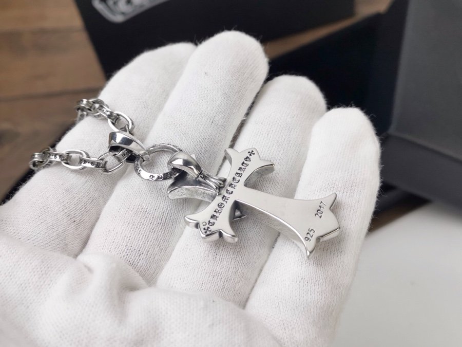 複刻Chrome Hearts克羅心飾品 桃心十字架吊墜 字母PAPERCHAIN項鍊
