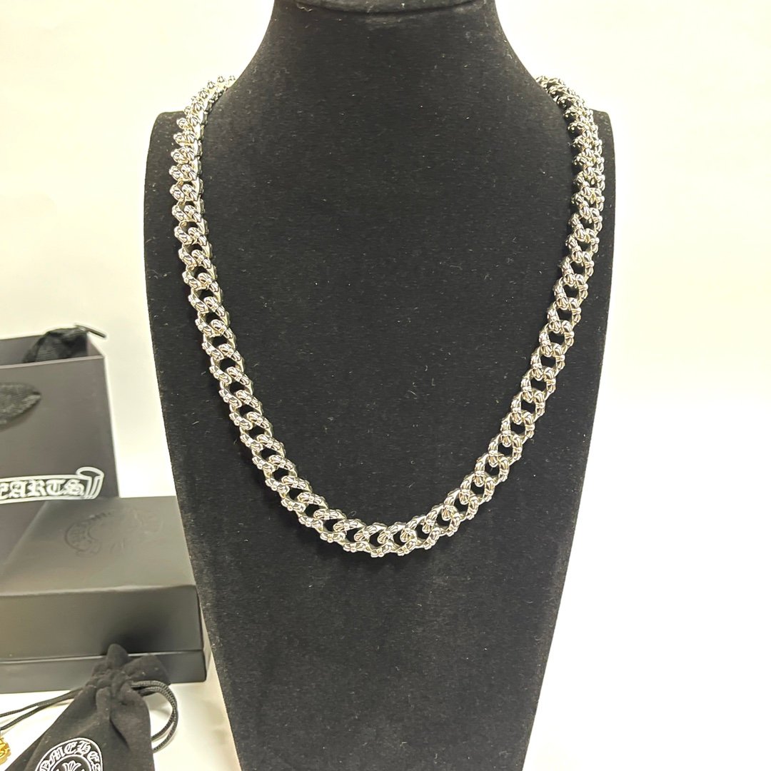 高仿Chrome Hearts克羅心飾品 十字花加粗厚重龍蝦扣項鍊