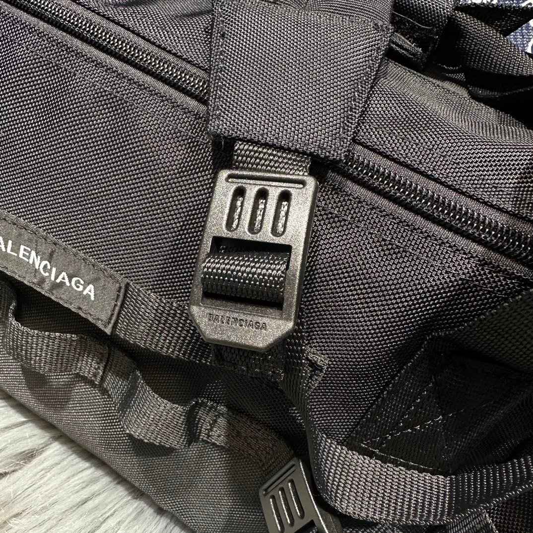 原單高仿balenciaga巴黎世家包包 黑色Army 大號 尼龍斜背手提旅行包 