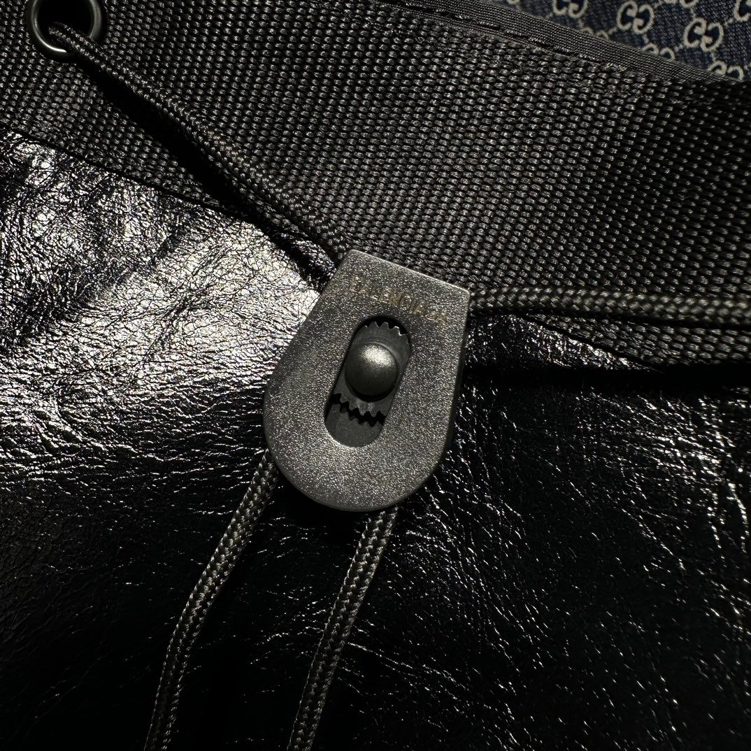 原單複刻balenciaga巴黎世家 Army中號黑色細紋牛皮革托特包