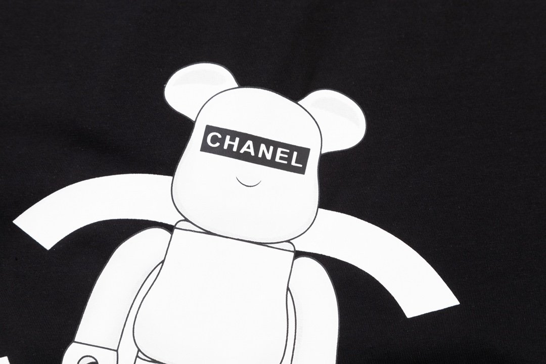 香奈兒CHANEL高仿精品衣服暴力熊純棉圓領短袖T恤 真品質感 值得擁有