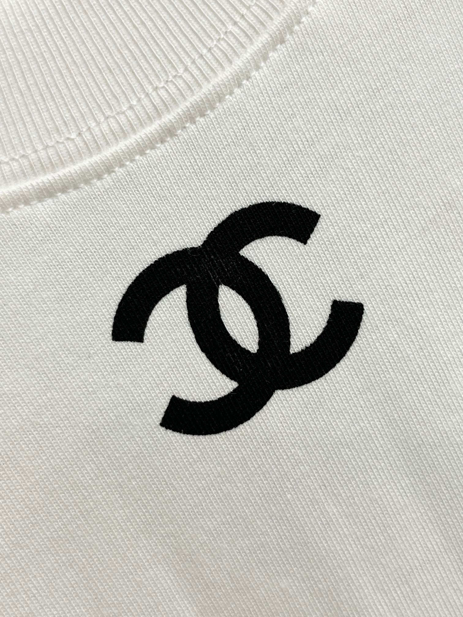 經典之作雙C設計 原單高仿 男裝香奈兒純棉短袖圓領T恤