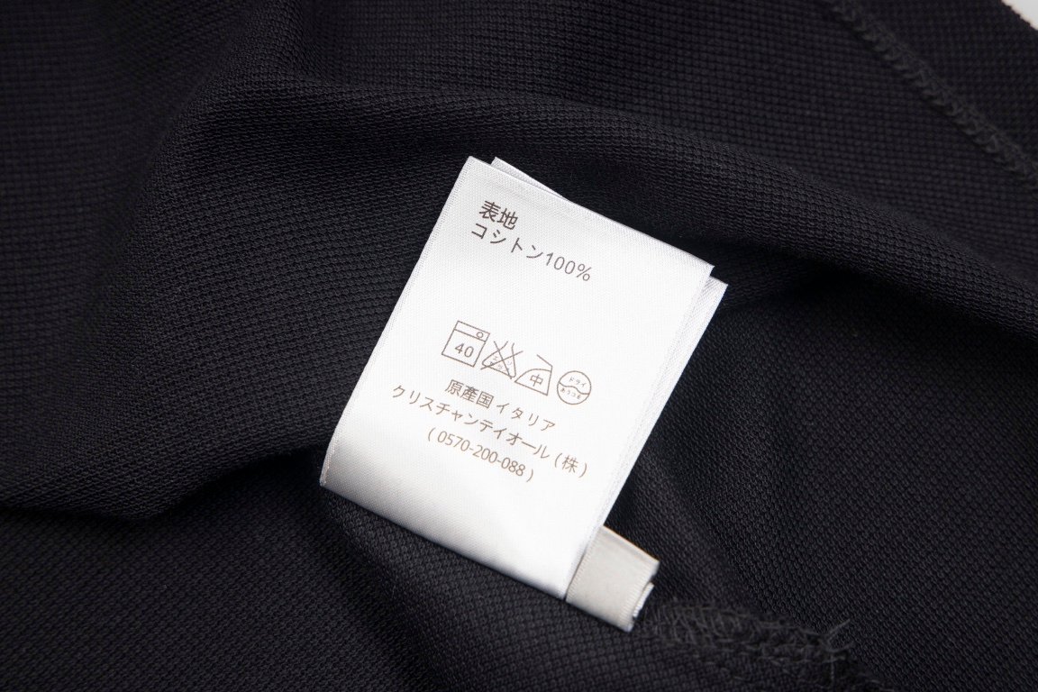官網同步一比一DIOR純棉翻領Polo衫 短袖T恤