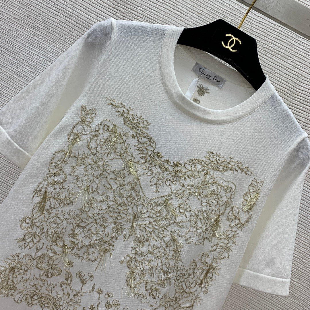 DIOR一比一針織面料短袖上衣精品衣服