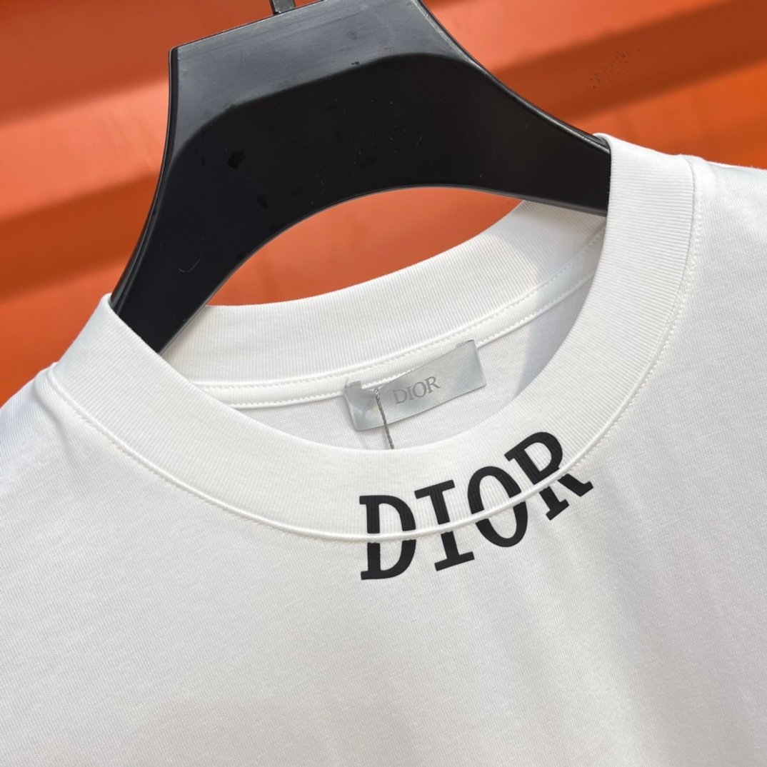 DIOR高仿圓領短袖T恤 印花字母 logo 奢侈品T恤