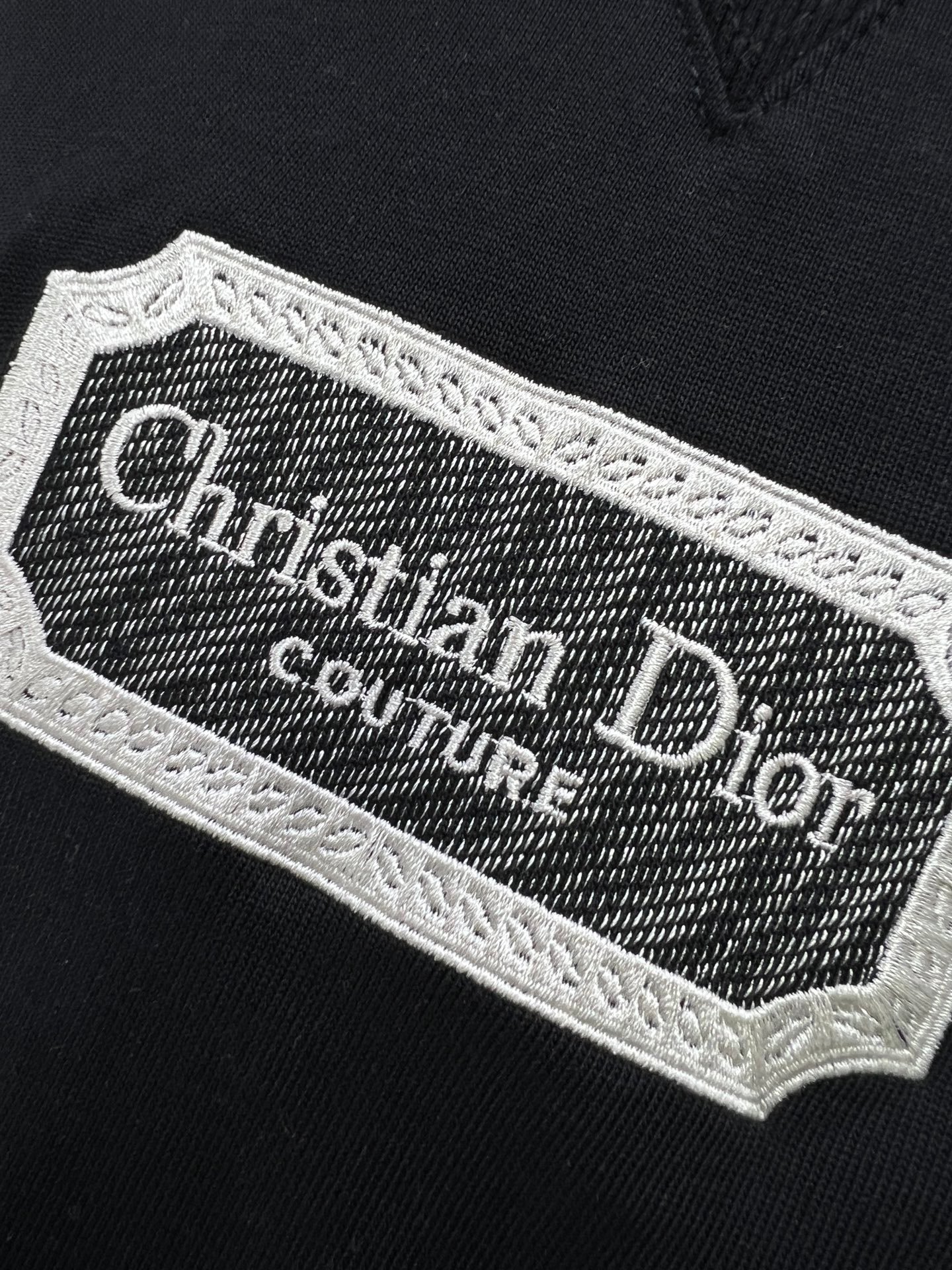DIOR2024新品高仿男裝衣服純棉短袖T恤 黑色