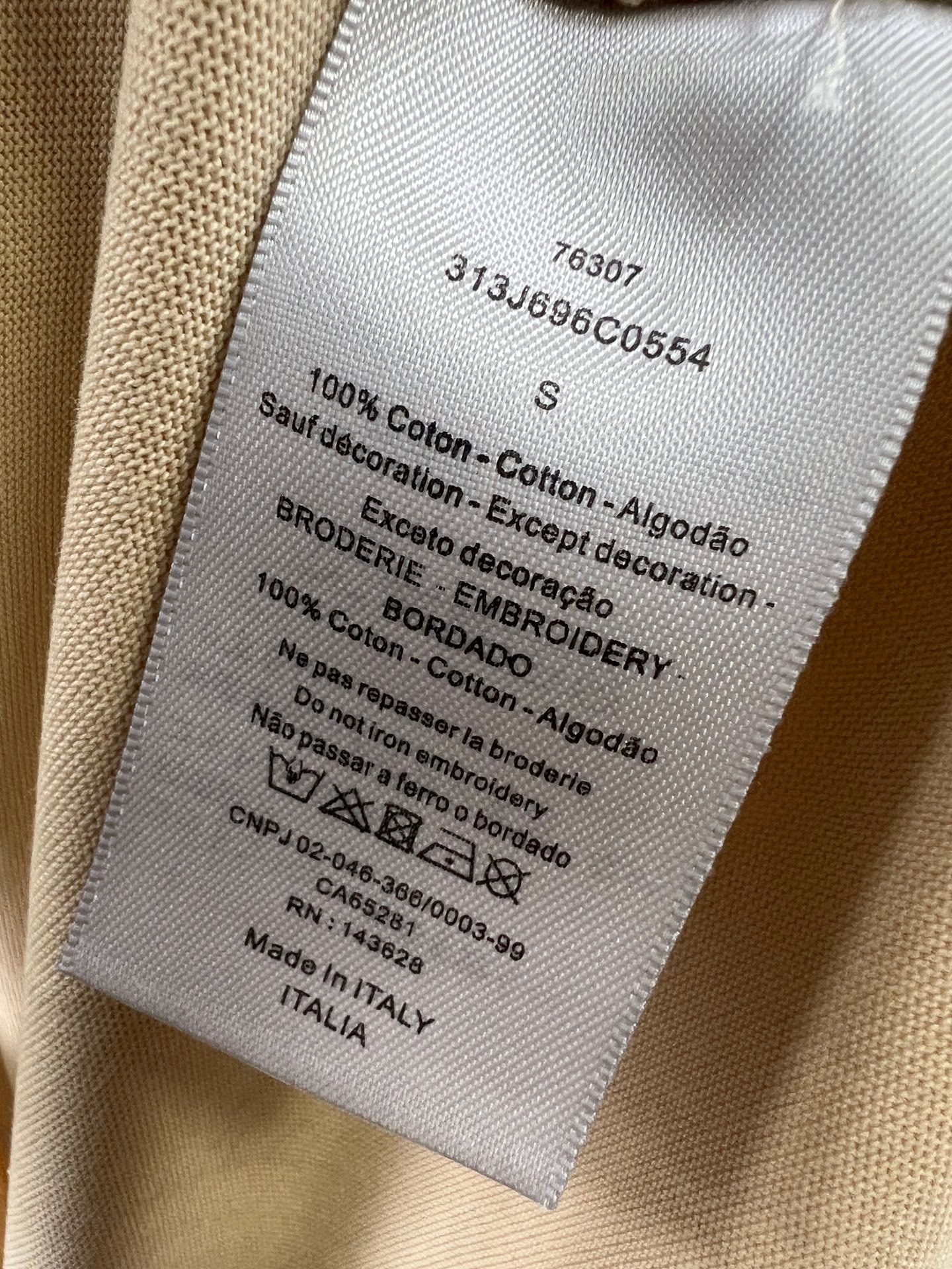 DIOR2024春季新品CD胸前銀標高仿圓領短袖T恤 男女同款