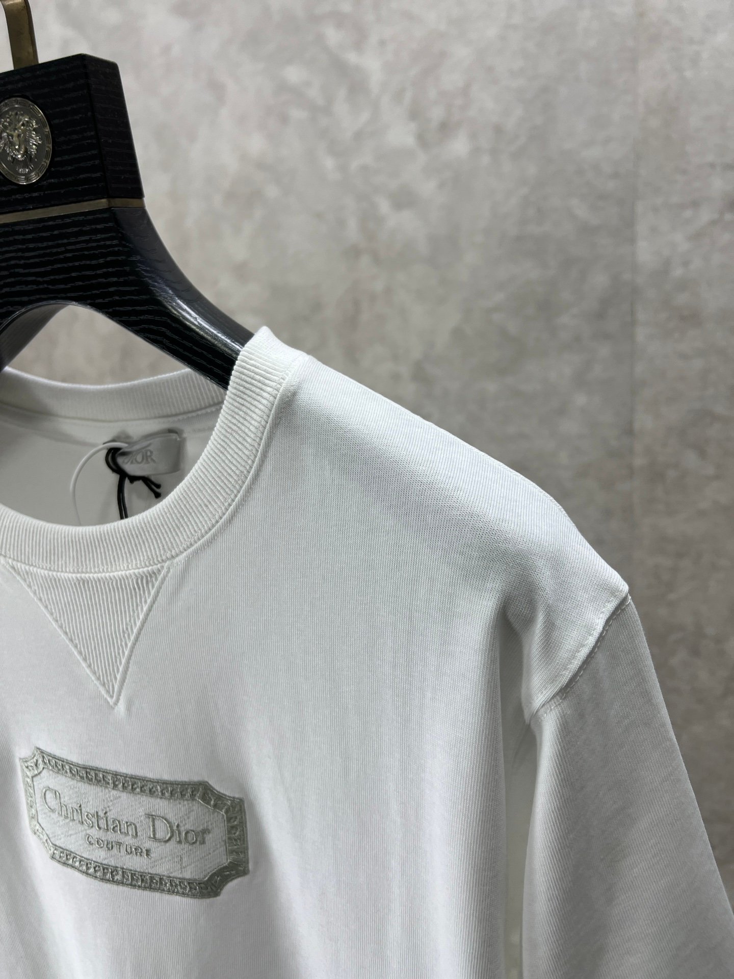 DIOR一比一A貨衣服專櫃同步圓領短袖T恤 純棉 白色
