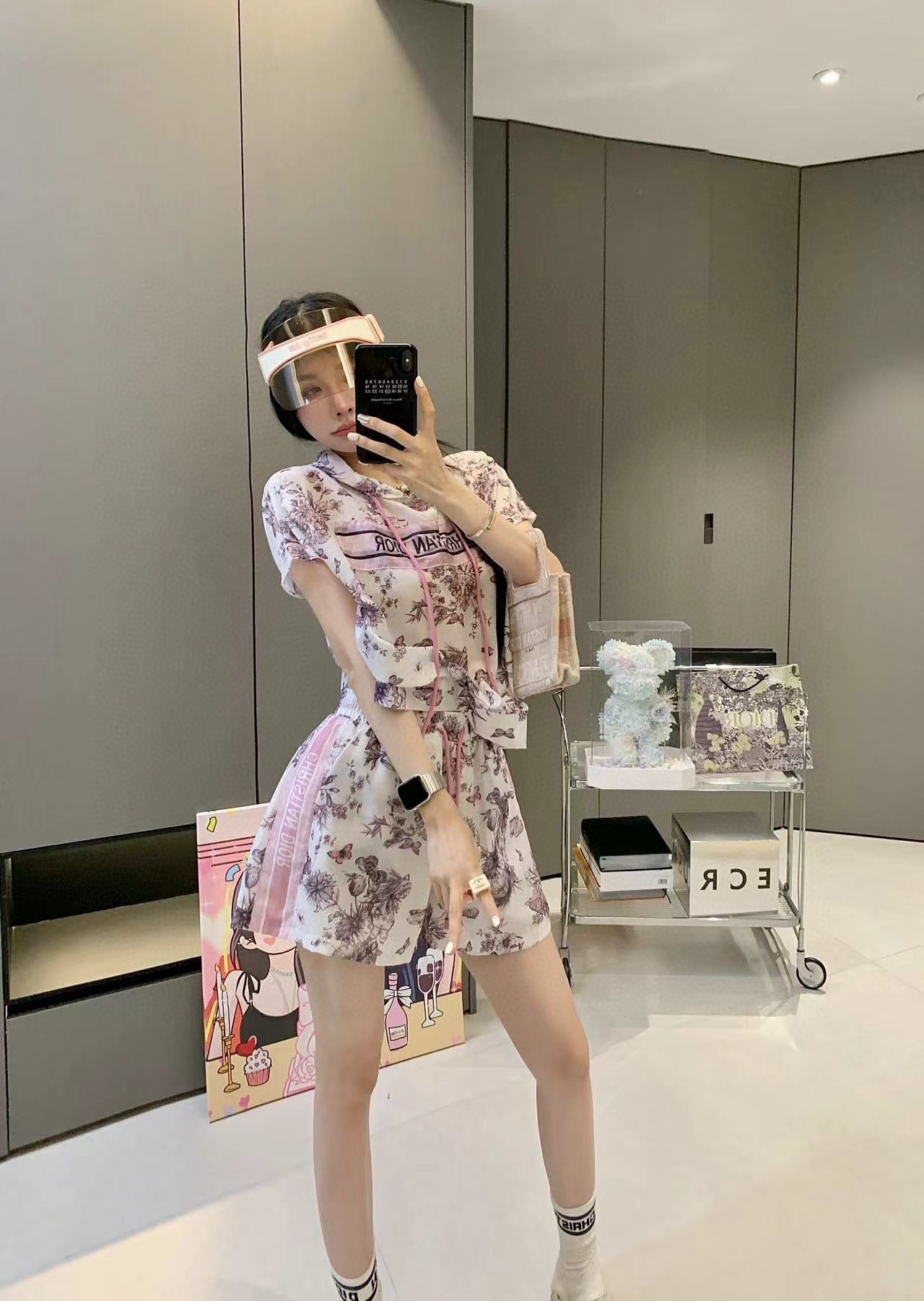 獨家爆款DIOR高仿女裝精品 超薄材質 女士休閒套裝