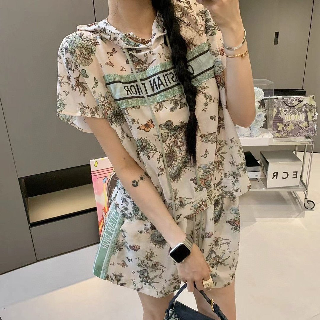 DIOR高仿女裝精品 獨家爆款 定制薄啥女休閒套裝